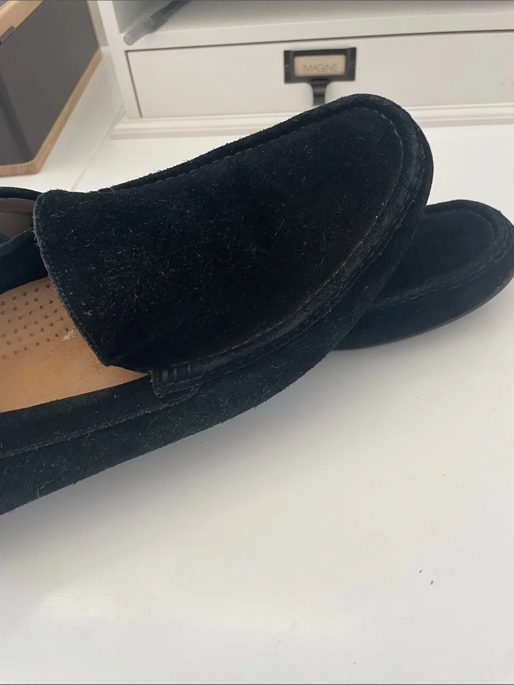 Tommy Bahama Black Suede Southshore Slip-On Loafers